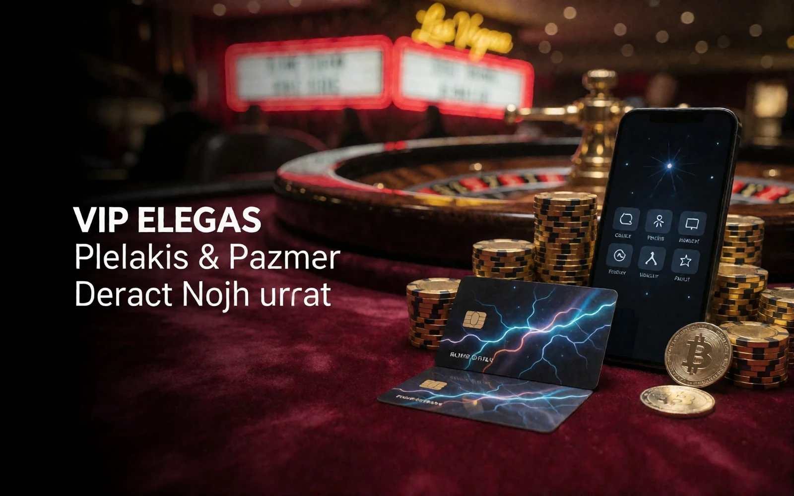 Goldene Casino-Chips, Karten und digitale Zahlungssymbole f&uuml;r die Casino PayPal Einzahlung bei V.Vegas